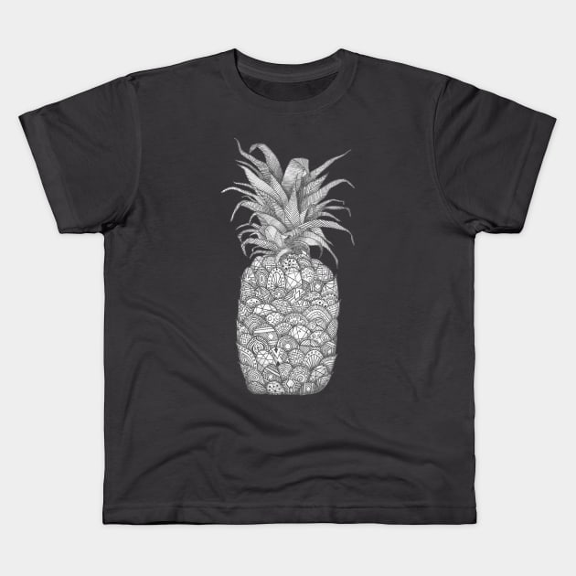 Crown like a Pineapple Kids T-Shirt by Haptica